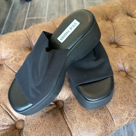 Retro Steve Madden Black Women's Mules - Picture 1 of 5